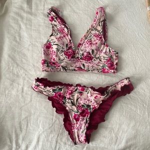 Gently used, adorable matching bikini top and bottom